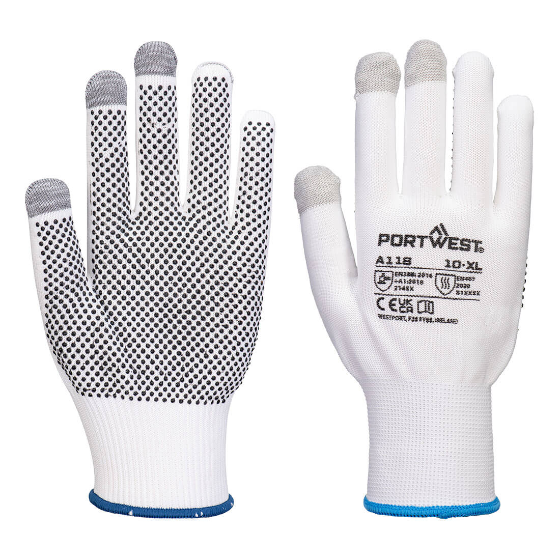 A118 - Rukavice Grip 13 PVC s bodkami pre dotykový displej (Pk12)