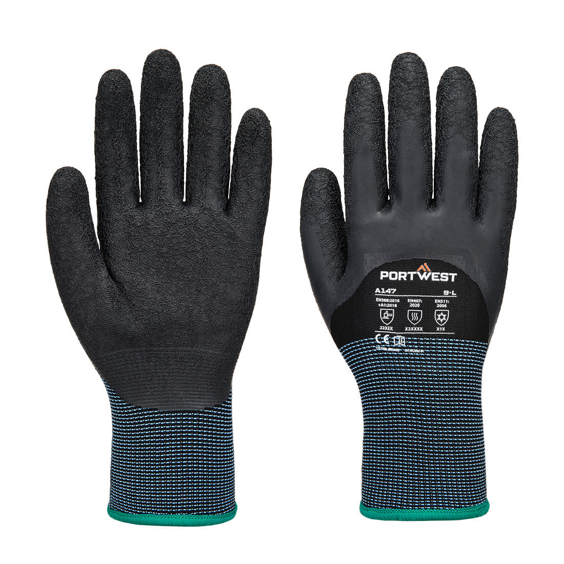 A147 - Cold 13 Latex Crinkle 3/4 Dipped Glove