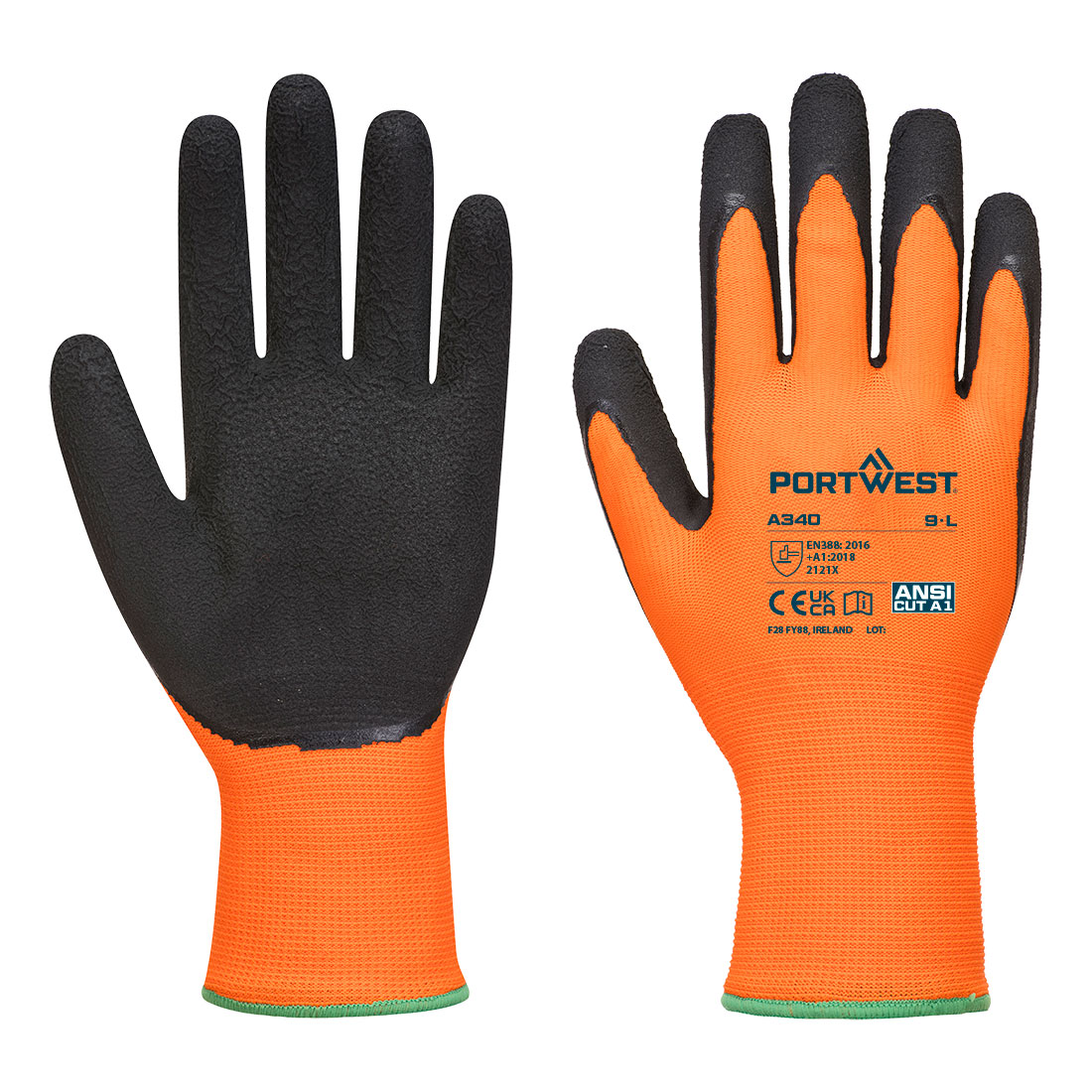 A340 - Rukavice Hi-Vis Grip - Latex