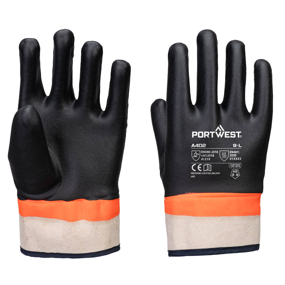 A402 - Rukavice Grip PVC Sandy s dvojitým máčaním
