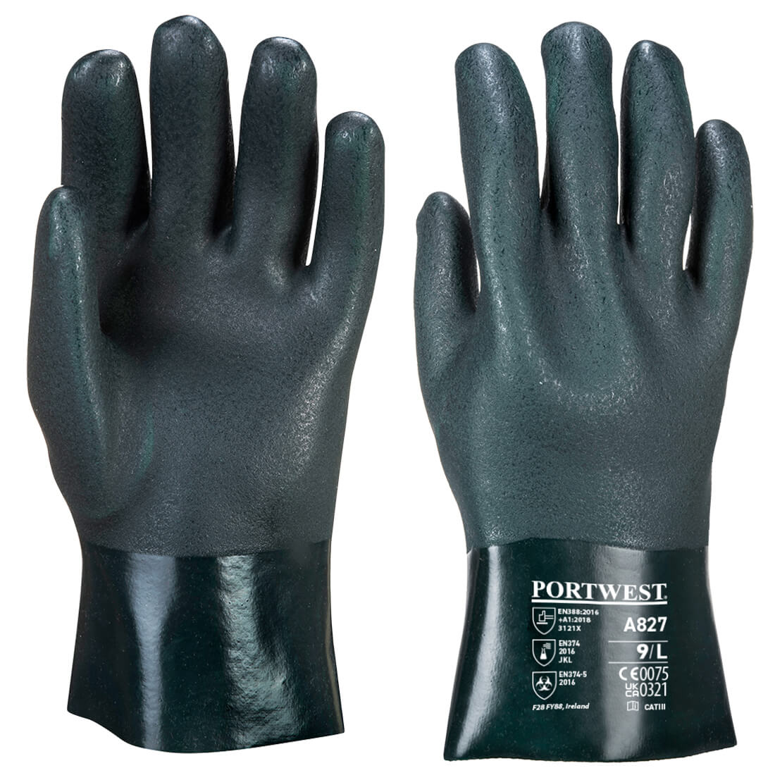 A827 - Rukavice Double Dipped PVC 27 cm