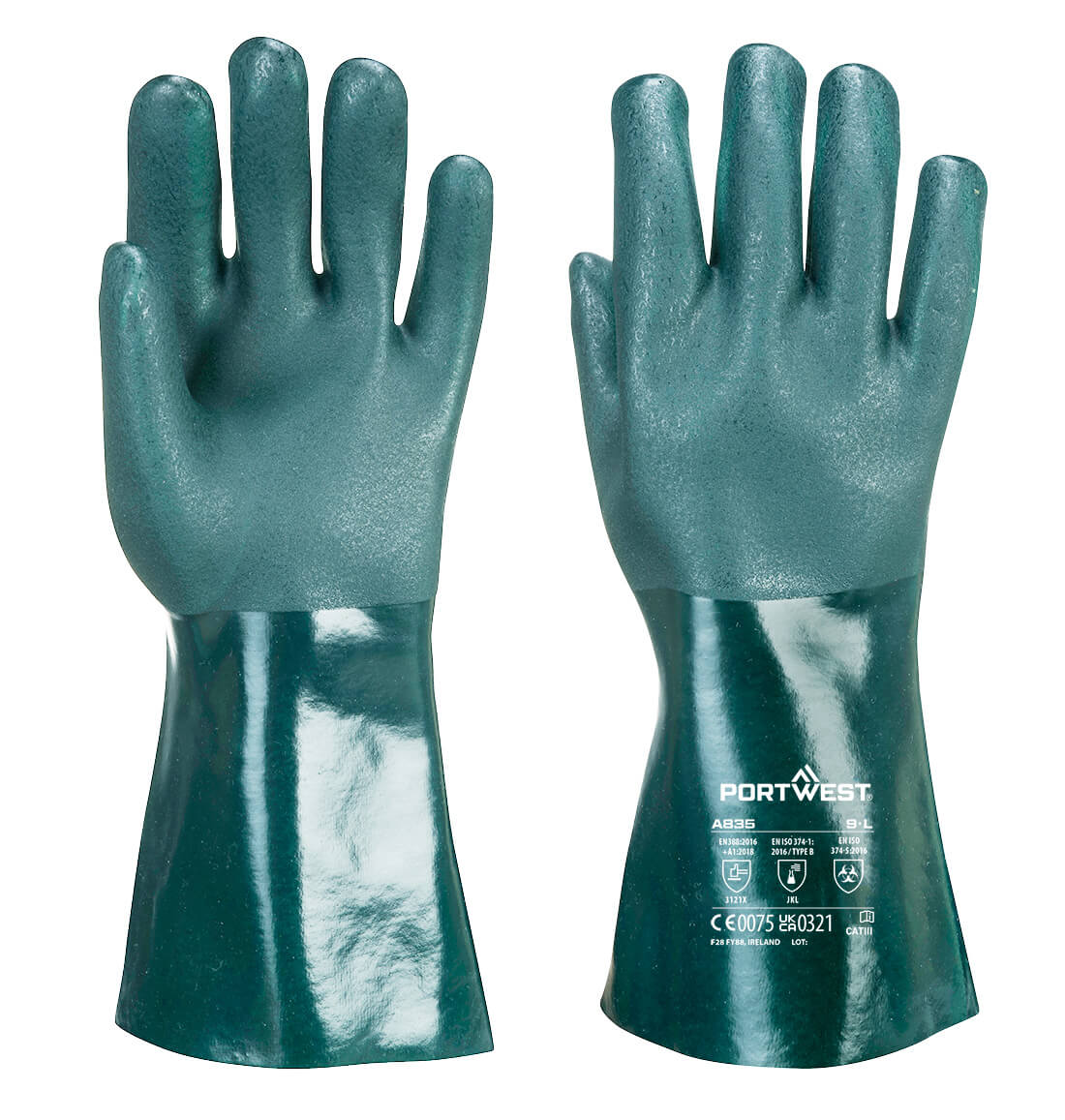 A835 - Rukavice PVC dvojzložkové 35 cm