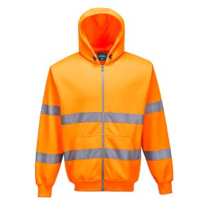 B305 - Mikina na zips Hi-Vis