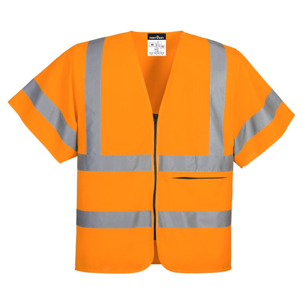 C372 - Vesta na zips s polovičným rukávom