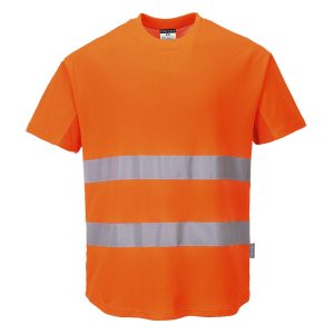 C394 - Bavlnené tričko Hi-Vis Comfort Mesh Insert S/S