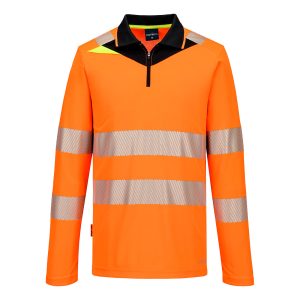 DX419 - DX4 Hi-Vis Polokošeľa so zipsom L/S