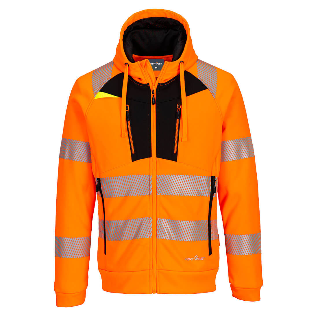DX484 - Mikina s kapucňou DX4 Hi-Vis na zips