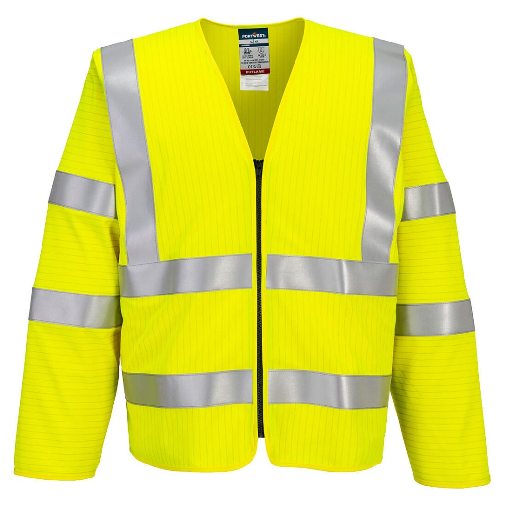 FR616 - Bizflame Hi-Vis FR vesta s dlhým rukávom na zips