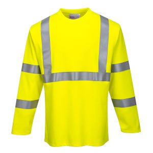 FR96 - Nehorľav modalflame Hi-Vis tričko s dlhým rukávom