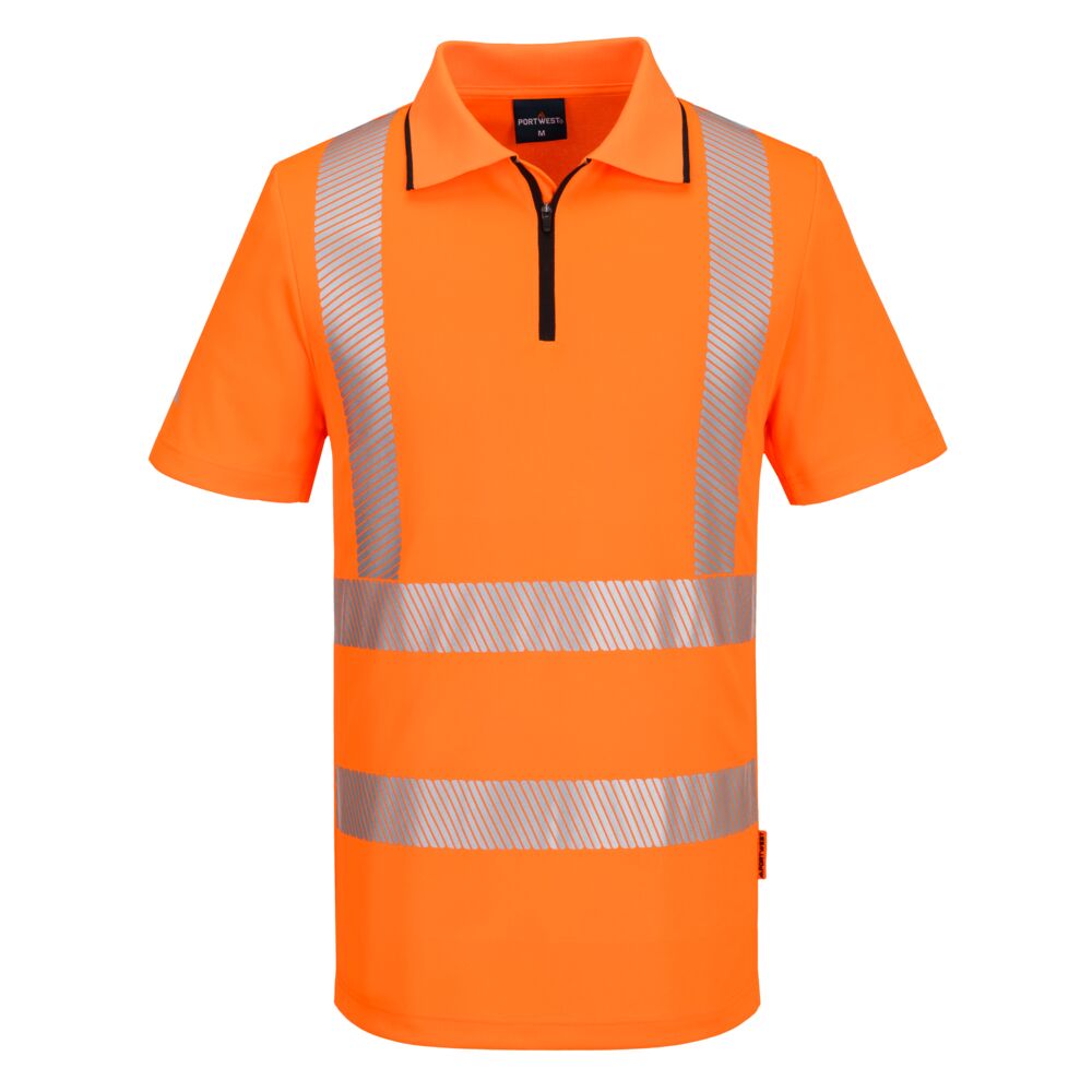 KX302 - KX3 Športová Hi-Vis polokošeľa so zipsom S/S