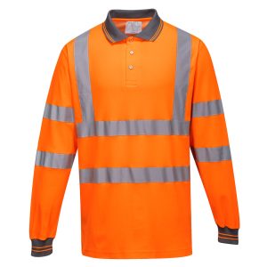 S271 - Bavlnené polo-tričko Hi-Vis Comfort L/S