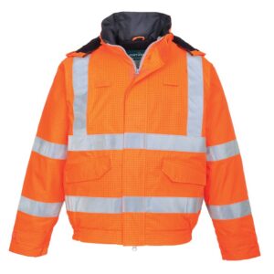 S773 - Nehorľavá antistatická vetrovka Bizflame Rain Hi-Vis